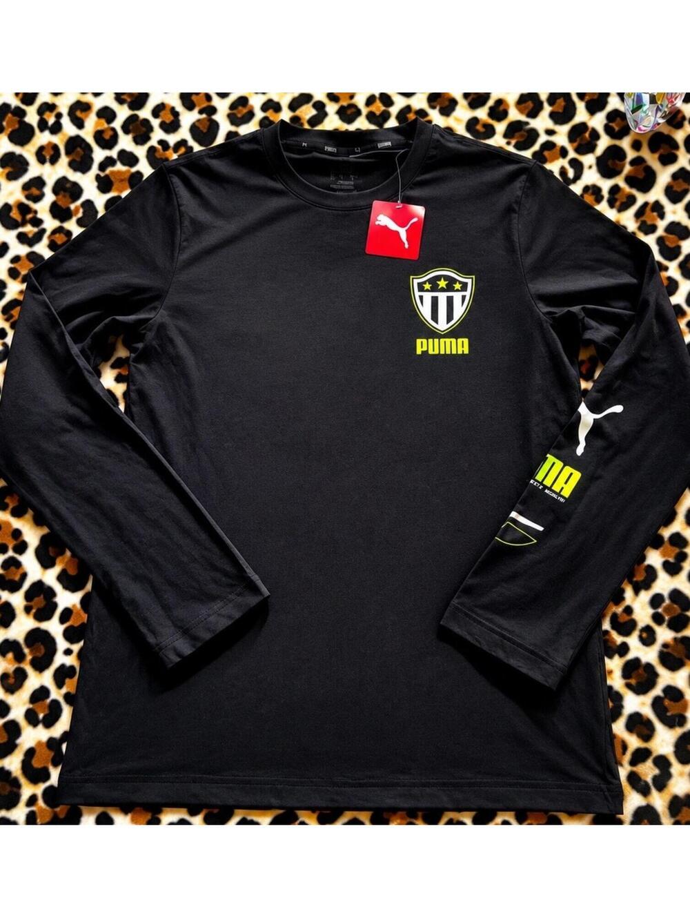 Puma Men's Midfield Black Long Sleeve T-Shirt Size M NWT